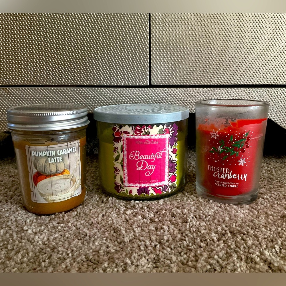 3 Seasonal Bath and Body Works Candles